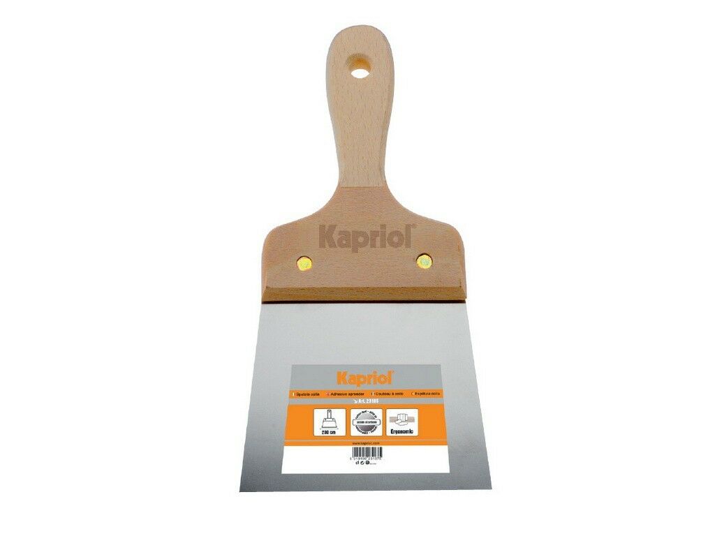 KAPRIOL SMOOTHING SPATULA 12CM WOODEN HANDLE