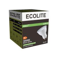 ECOLITE LED 4.5W ΛΑΜΠΤΗΡΑΣ GU10 400LM 3000K 120° FROSTED