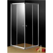 ROMA CORNER SHOWER CUBICLE 70-80X185CM WHITE FRAME/UNCLEAR GLASS