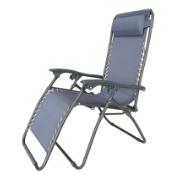ARIEL FOLDING LOUNGE CHAIR WITH PILLOW GREY