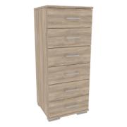 EKOWOOD CHEST OF DRAWERS WITH 6 DRAWERS 109X45X36CM BLONDE