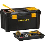 STANLEY 19 INCH LOCKABLE COMPARTMETS REMOVABLE TRAY STORAGE ORGANISER TOOL BOX