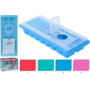 ICE CUBE MAKER WITH LID 4 ASSORTED COLORS
