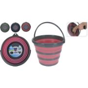 BUCKET PP 10L FOLDABLE 3 ASSORTED COLORS