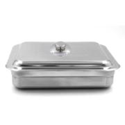 ASTRA RECTANGULAR PAN & COVER STAINLESS STEEL 18-C 37X32CM