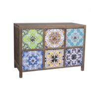 WOODEN CABINET 6 DRAWERS 67X32X48CM