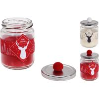 CANDLE IN JAR 9CM 2 ASSORTED COLORS