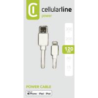 CELLULAR LINE ΚΑΛΩΔΙΟ USB-A ΣΕ LIGHTNING 1.2M ΛΕΥΚΟ