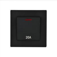 POWERLINK ACCESSORIES 20A DOUBLE POLE SWITCH WITH NEON BLACK MATTE