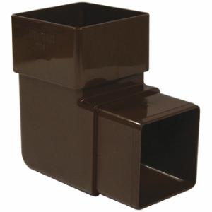 BROWN Square Floplast 114mm Gutter and 65mm Pipe Fittings Selection of Fittings 