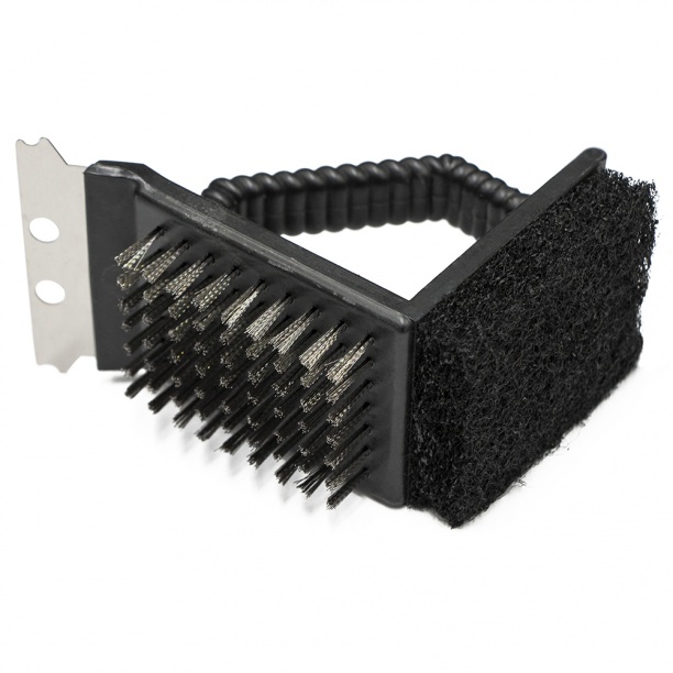 BBQ GRILL BRUSH STAINLESS STEEL 