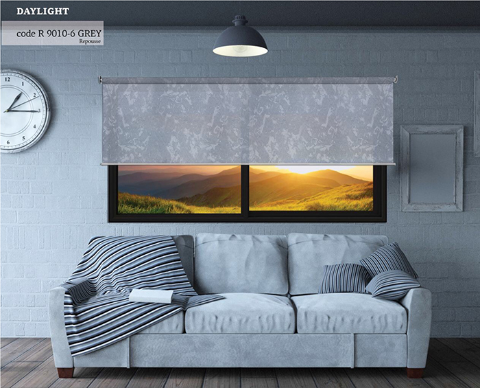 ROLLER BLIND DAYLIGHT GRAY REPOUSSE 160X270CM