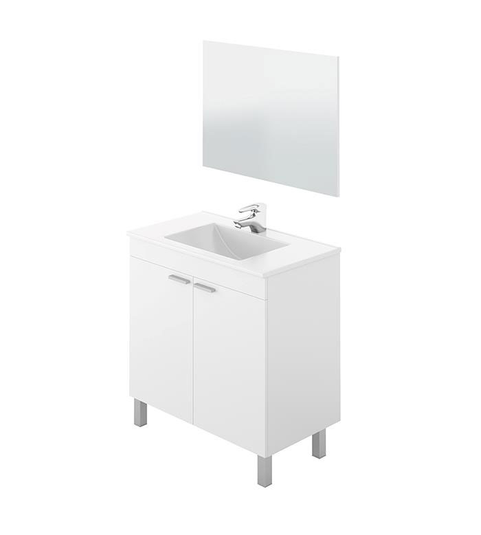 FORES 305480BO CABINET+MIRROR+SINK WHITE