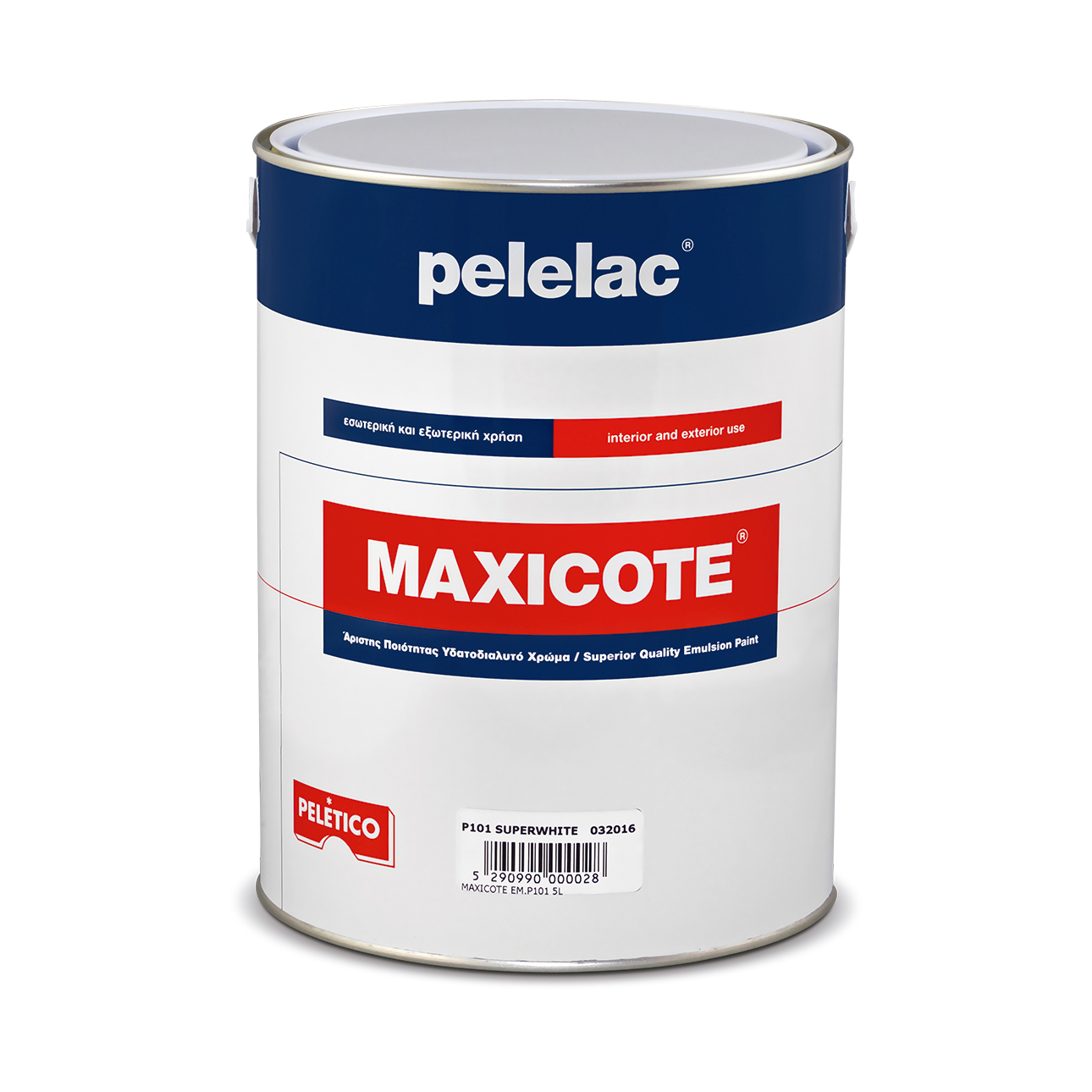 PELELAC MAXICOTE® ΠΛΑΣΤΙΚΟ ΧΡΩΜΑ MODERN WHITE P202 15L