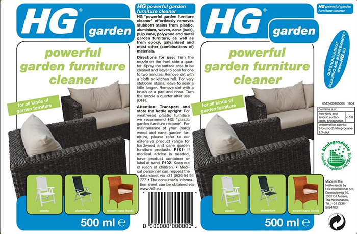 HG POWERFUL GARDEN FURNITURE CLEANER 500ML
