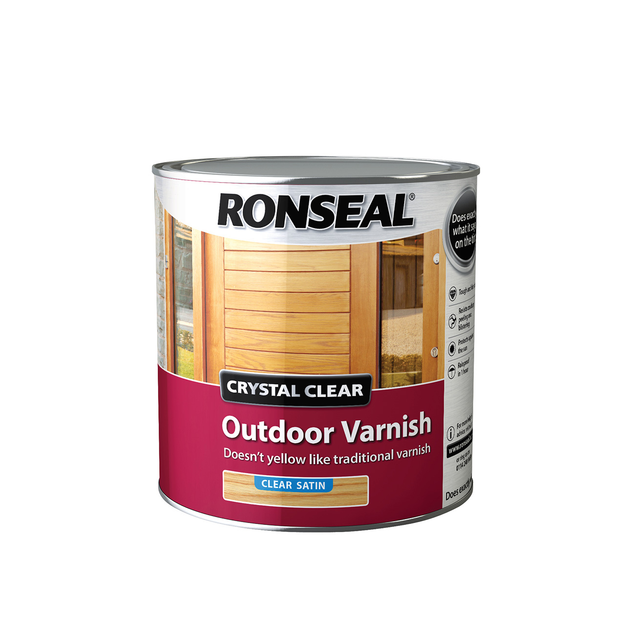 RONSEAL® CRYSTAL CLEAR OUTDOOR VARNISH - SATIN 2.5L