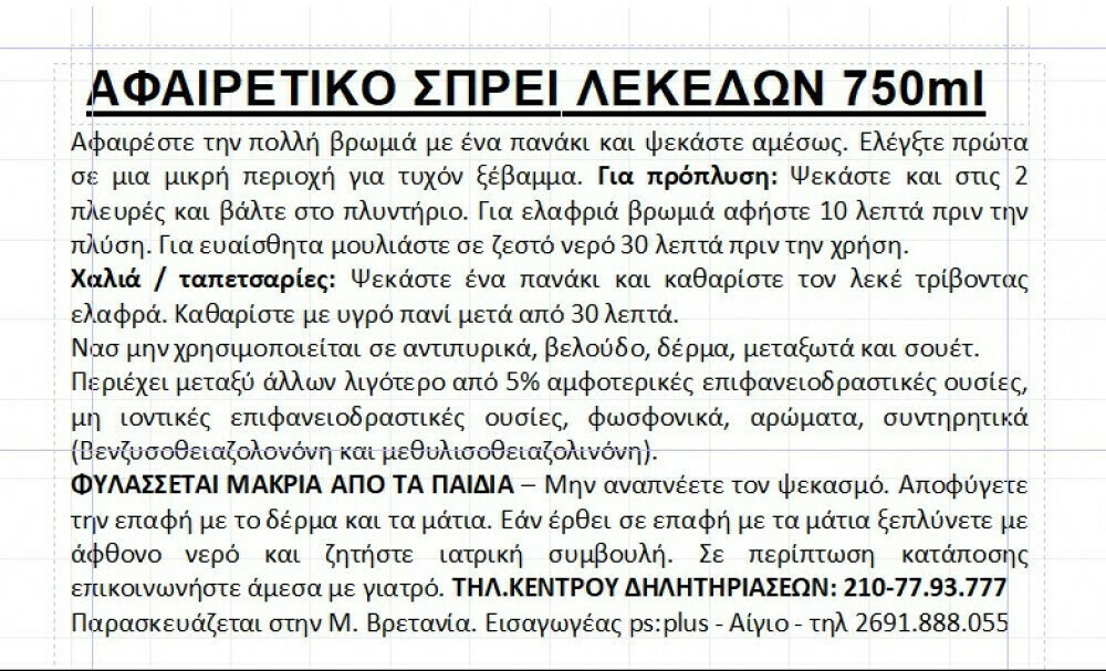ASTONISH SPECIALIST ΚΑΘΑΡΙΣΤΙΚΟ ΛΕΚΕΔΩΝ SPRAY 750ML