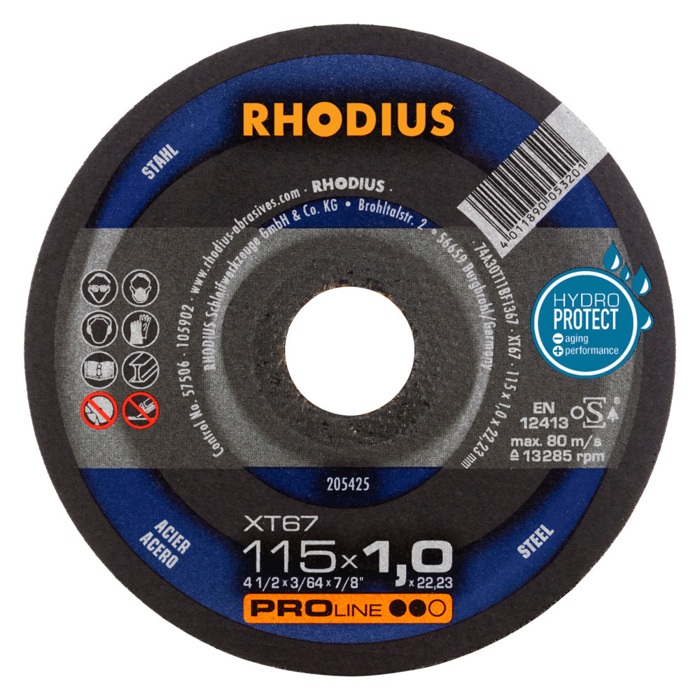 ΔΙΣΚΟΣ ΚΟΠΗΣ RHODIUS XT67             115 × 1.0 × 22.23MM
