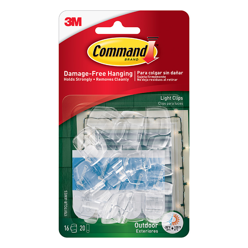 3M COMMAND OUTDOOR HOOK CLEAR 8PCS
