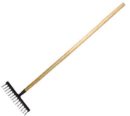 CHAMPION RAKE  WITH WOODEN HANDLE - 4MM 14T 24MM