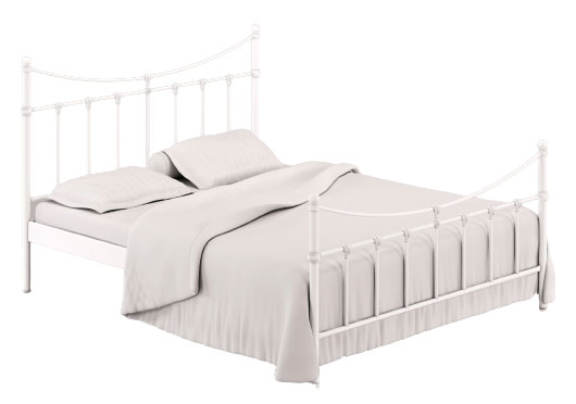 TIMELESS DOUBLE BED 150X200CM WHITE