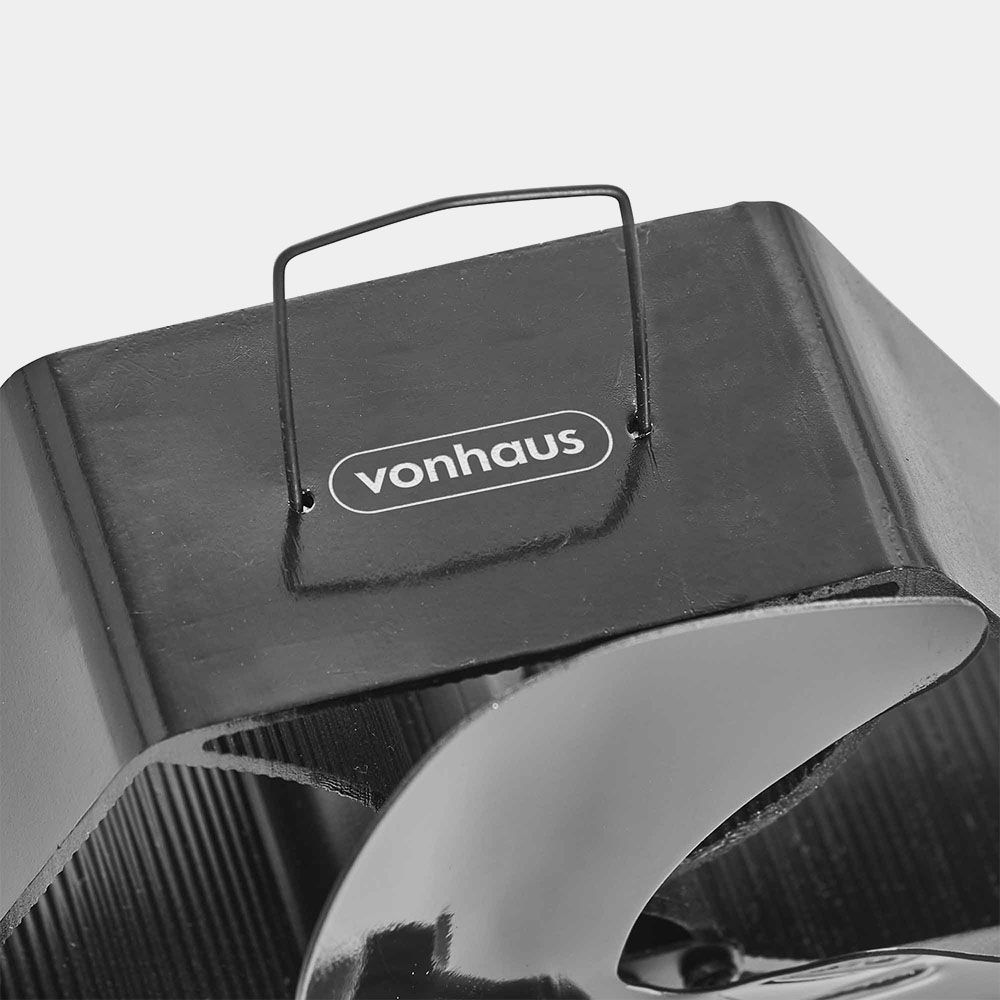 VonHaus 4-Blade Heat Powered Wood Stove Fan with Temperature Gauge for Heaters 