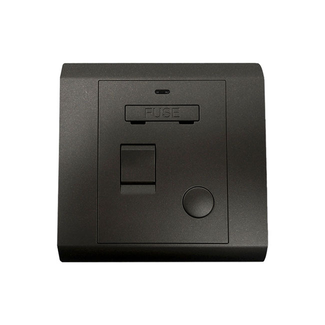 POWERLINK ACCESSORIES 13A SWITCH WITH NEON + FUSE BLACK MATTE