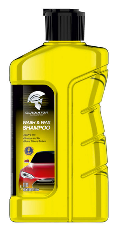 GLADIATOR WASH & WAX SHAMPOO 450ML