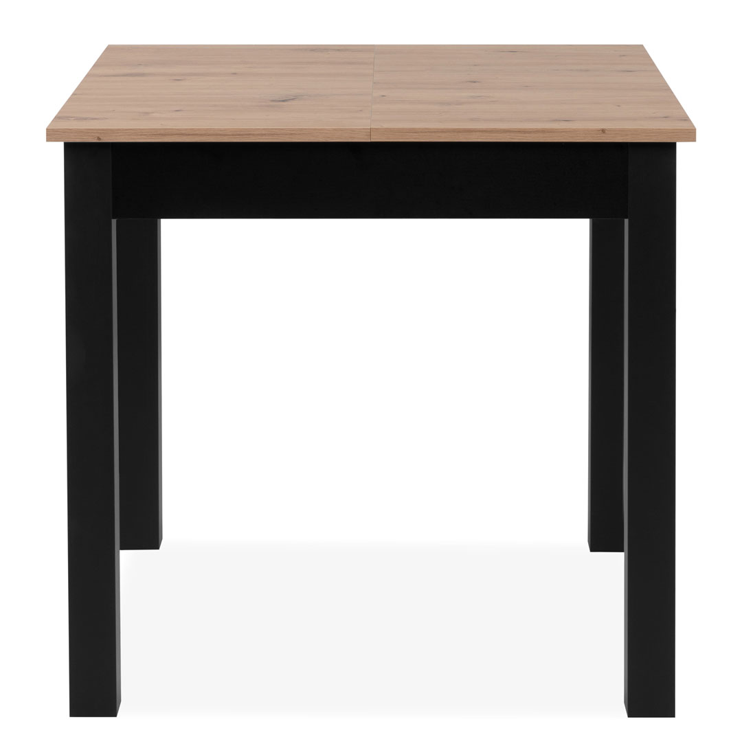FINORI COBURG EXTENDABLE TABLE BLACK/OAK 80-120CM