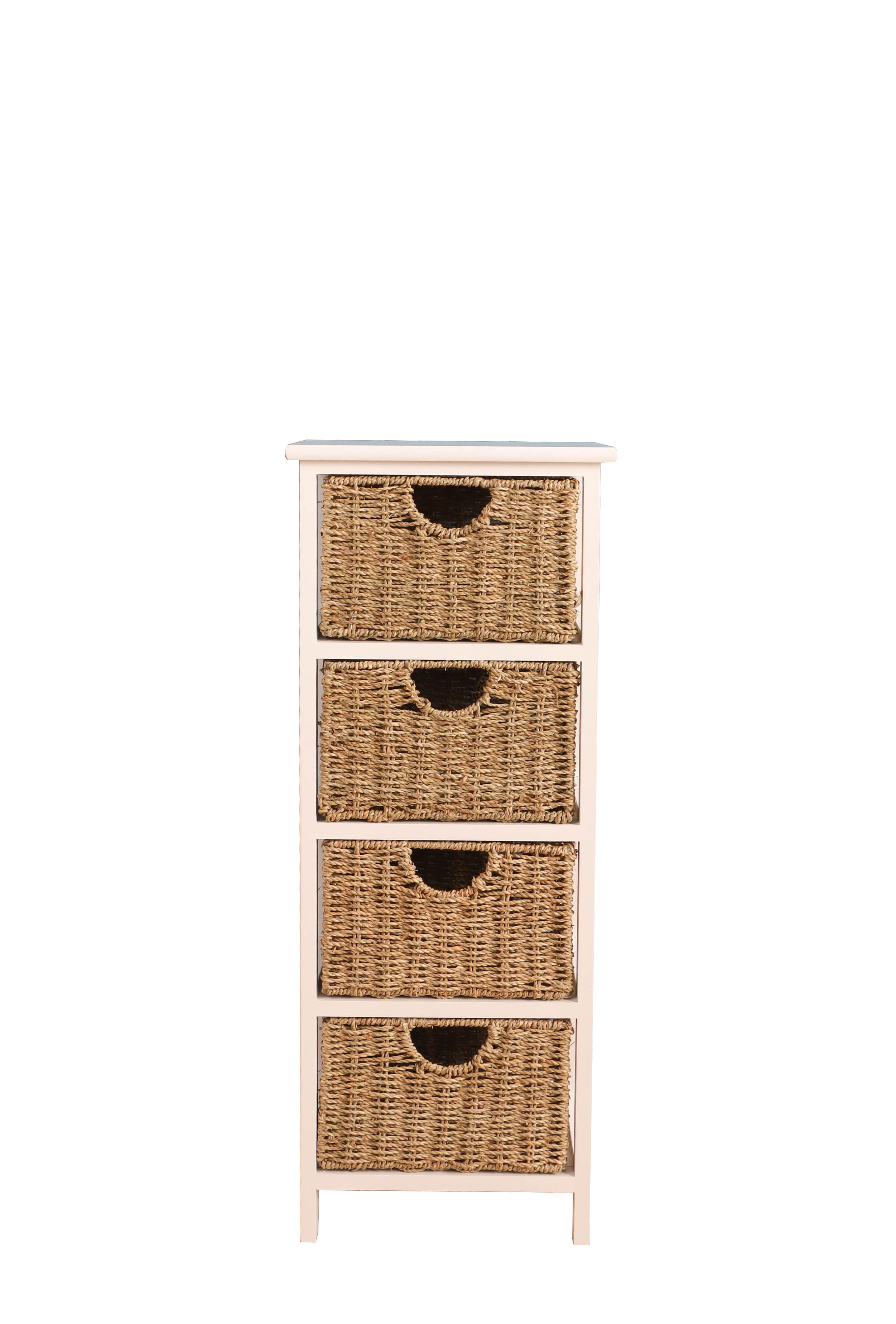 TINA WOODEN CHECT WITH 4 BASKETS