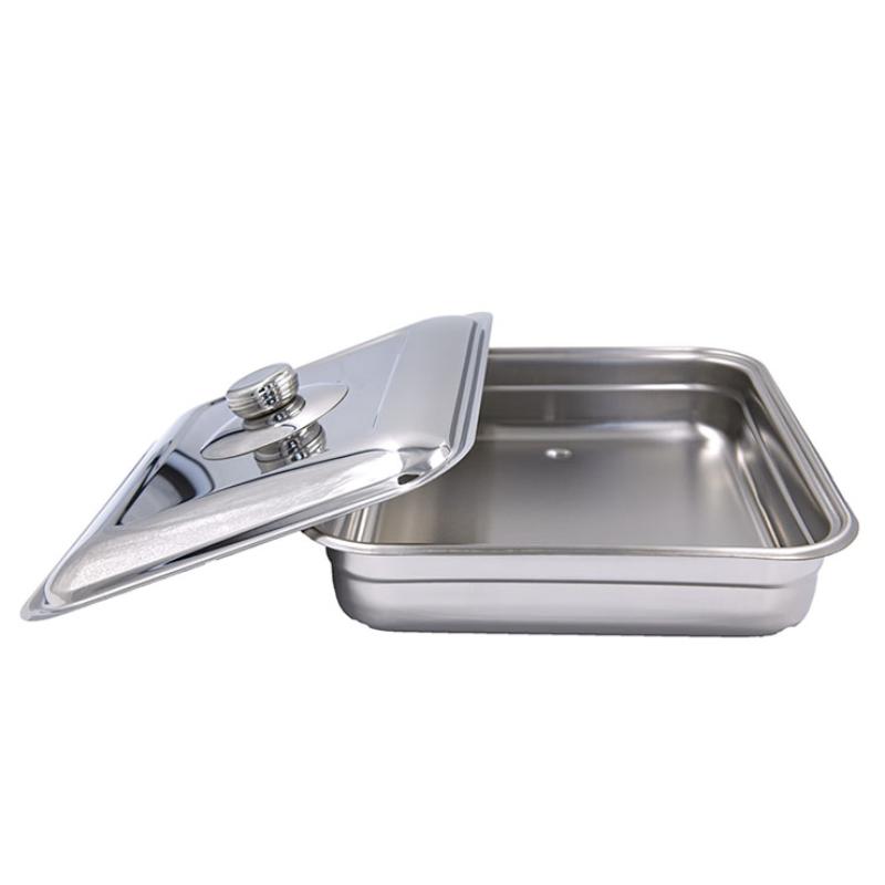 ASTRA RECTANGULAR PAN & COVER STAINLESS STEEL 18-C 37X32CM